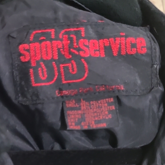 NHRA Black Bomber Varsity Jacket with Ribbed Cuffs - Picture 4 of 4